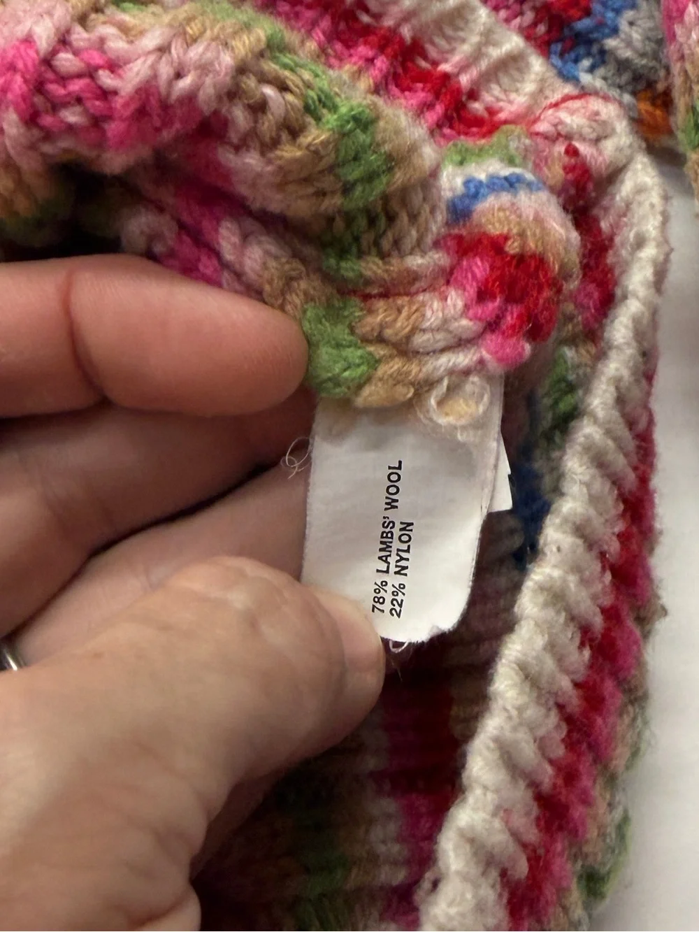 Vintage Gap Kids 2003 Y2K Rainbow Striped Turtleneck Zip Neck Wool Sweater